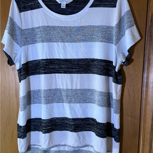 Market & Spruce Tops - Market & Spruce Monochrome Striped Tee